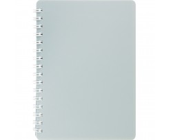 Книжка для записів А6 Buromax Classic 80 аркушів пластикова обкладинка сірий (BM.2589-009)