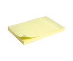 Блок бумаги Axent Delta с клейким слоем 100x150 мм 100 листов клетка желтый (D3330-02)