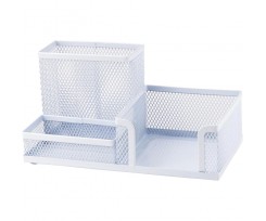 Подставка-органайзер Axent 203x105x100 мм металлическая белая (2116-21-A)