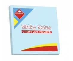 Блок бумаги для заметок Klerk с клейким слоем 76х76 мм 100 штук голубой (Я43180_KL21503)