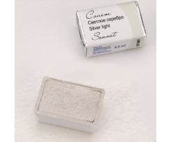 Фарба акварельна Білі Ночі металік Світле срібло 2.5 мл Сонет (50512961)