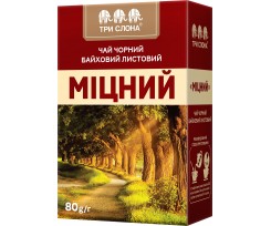 Чай Три слона Міцний 80 г лист чорний (ts.12333)