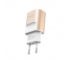 Зарядний пристрій Hoco C47A, 2USB, 2.4A, Gold (113952)