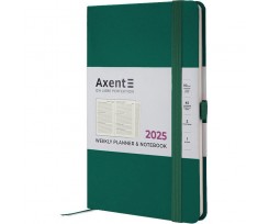 Щотижневик датований 2025 Axent Partner Strong 125x195 мм 192 сторінки зелений ліс (8505-25-61-A)