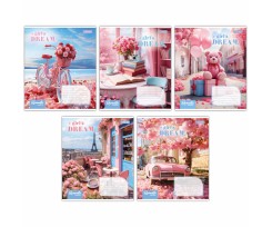 Зошит для записів 1В Girls dream А5 36 аркушів клітинка (767325)