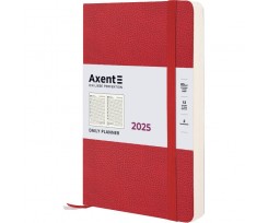 Щоденник датований 2025 Axent Partner Soft Skin А5 360 сторінок червоний (8810-25-06-A)