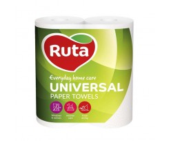 Полотенца Ruta Universal 185х225 мм 2-х слойный 2 рулона белый (rt.40730)