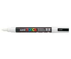 Маркер для будь-якої поверхні Uni Posca 0.9-1.3 мм білий (PC-3M.White)