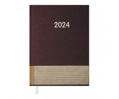 Дневник датированный Buromax Parallel 2024 A5 336 страниц бордовый (BM.2107-13)
