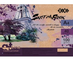 Скетчбук Zibi ART Line А4 40 аркушів нелінований фіолетовий (ZB.1481)