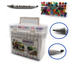 Набір скетч-маркерів двосторонніх M&S 60 кольорів (0228-60)