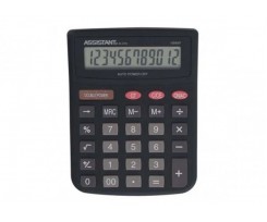 Калькулятор Assistant 103х138 мм 12 разрядов черный (AC-2312 black)