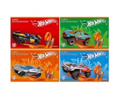 Тетрадь для рисования Kite Hot Wheels, 12 листов, A4, скоба (HW19-241)