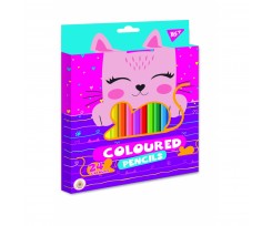Олівці кольорові YES Cats 24 кольори (290602)
