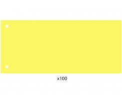 Роздільник аркушів Economix 240х105 мм пластик 100 шт жовтий (E30811-05)