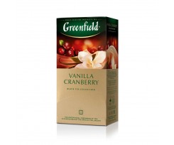 Чай чорний 25 х 1.5г пакетований Vanilla Cranberry GREENFIELD (gf.106043)