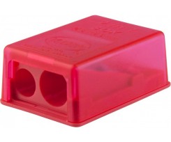 Точилка KUM "Box", 2 отвори, пластикова, рожева (2-in-1K2 p/pink)