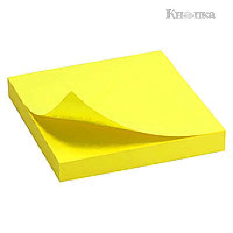 Блок для нотаток Optima 75х50 мм 100 аркушів неон жовтий (O25512-05)