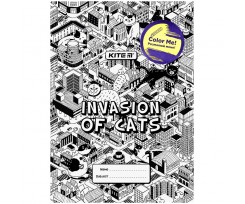 Обложка-раскраска Kite Invasion для книг A4+ PVC (K22-310-02)