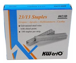 Скоби KW-trio 23 13 1000 штук срібні (0023D)