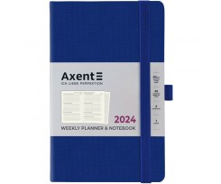 Еженедельник 2024 Axent Partner Soft Diamond 125х195 мм 96 листов синий (8518-24-02-A)