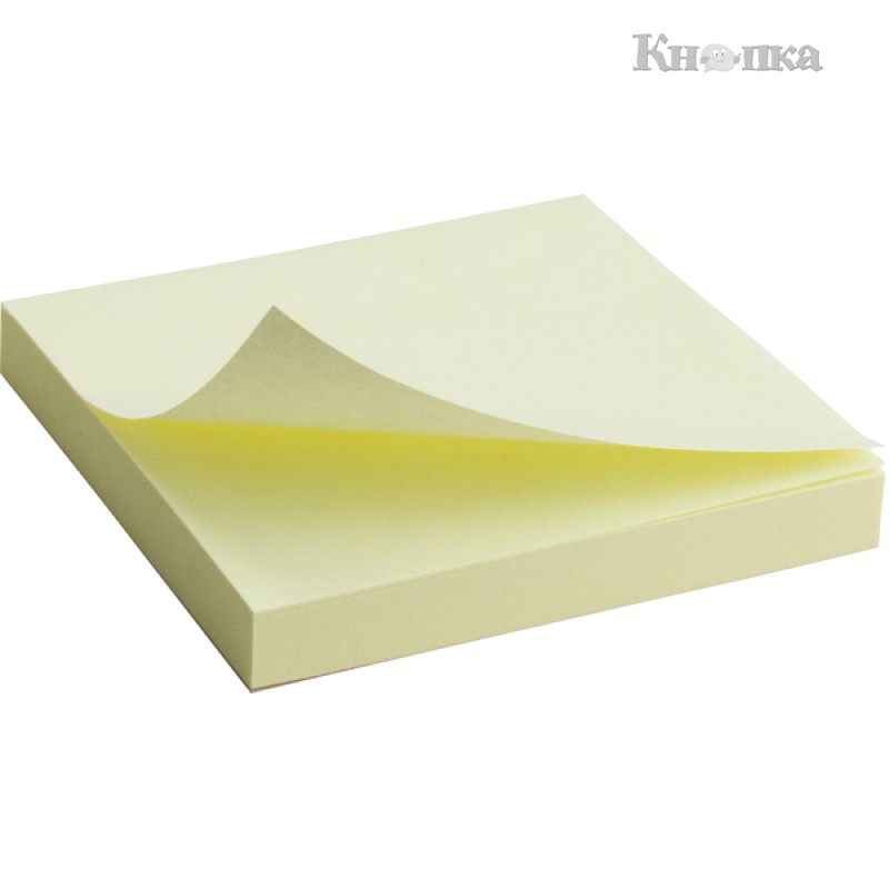 Блок бумаги Axent с клейким слоем 75x75 мм 100 листов желтый (2314-01-A)