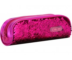 Пенал Cool For School 2 отделение с пайетками розовый (CF6490-rose)