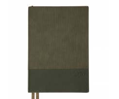 Дневник датированный 2026 Leo Planner Velvet A5 368 страниц темно-зеленый (252637)