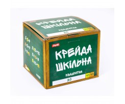 Крейда шкільна 1Вересня 12х12 квадратна 100 шт біла+кольорова (400147)