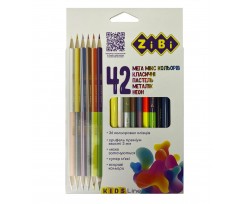 Олівці кольорові Zibi Kids Line тригранні 42 кольори (ZB.2443)