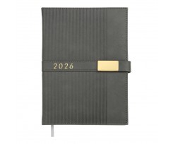 Дневник датированный 2026 Buromax Leroy A5 336 страниц серый (BM.21145-09)