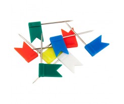 Кнопки-цвяшки кольорові Axent "прапорці" 30 штук (4215-a)