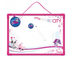 Доска магнитная сухостираемые 35.5 * 25.5 * 1 см Littlest pet shop + маркер (281881)