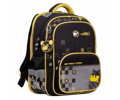 Рюкзак школьный Yes Don't foget to smile 38x30x15 см 17 л черный (554124)