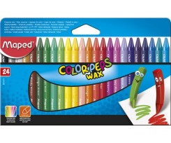 Крейда воскова Maped COLOR PEPS Wax Crayons 24 кольори 8 мм (MP.861013)