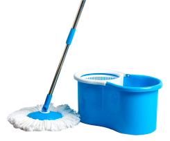 Набор швабра и ведро BuroClean голубой (10300110)