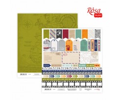 Бумага для скрапбукинга ROSA TALENT Make your journey 6 двусторонний 30х30 см 200 г / м2 (5316018)