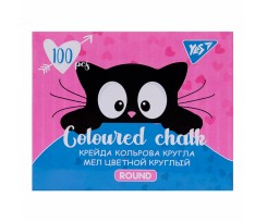 Крейда YES Meow кругла 100 шт кольорова (400450)