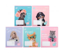 Зошит шкільний Kite Studio Pets 18 аркушів клітинка (SP23-236)