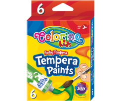 Фарби темпери, Colorino 6 кольорів, 12 мл., (68390PTR)