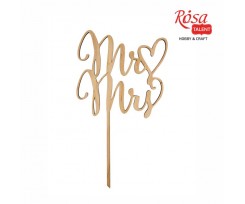 Заготовка топер на торт ROSA TALENT Mrs&Mr 1 фанера 140х245 мм (281330)