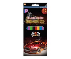 Олівці кольорові Cool For School "Racing", 12 кольорів,2,7мм(CF15149)