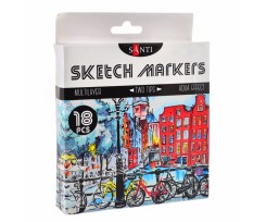 Набір маркерів Santi sketch 18 шт (390527)