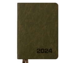 Щоденник датований Leo Planner Corsa 2024 А6 352 сторінок хакі (252461)