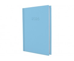 Дневник датированный 2026 Economix Satin A5 336 страниц голубой (E21612-11)