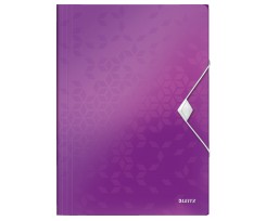 Папка Leitz Wow на резинке A4 фиолетовый металлик (4599-00-62)