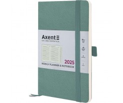 Щотижневик 2025 Axent Partner Soft Skin 125x195 мм 192 сторінки сіро-лазурний (8509-25-48-A)