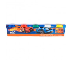 Тесто цветное Kite Hot Wheels для лепки 75 г 5 цветов (hw17-152)