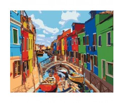 Картина по номерам Идейка Городской пейзаж Краски Города 40х50 см (KHO3502)