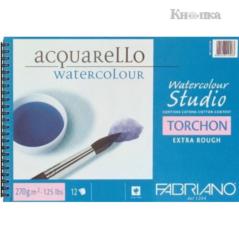 Альбом для акварели на спирали Fabriano Watercolor Studio A5 15х21 см 270 г / м2 12 торшон (72701321)